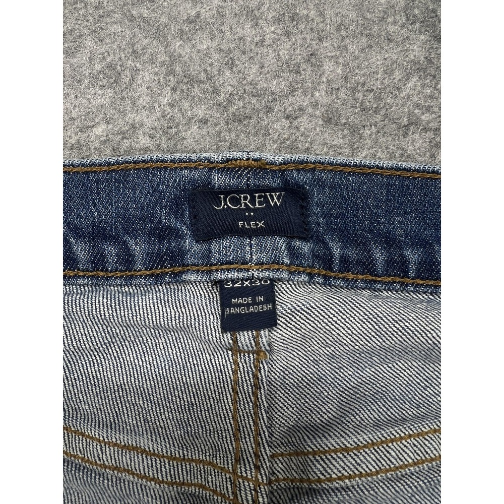 J.Crew Flex Straight Jeans Mens 34x28* Blue Selvedge Denim Stretch Medium Wash - Picture 6 of 15